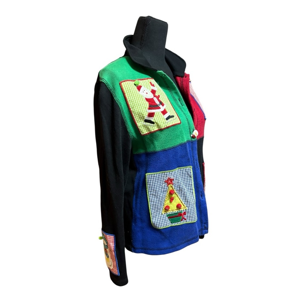 Onque Casuals women's Christmas holiday sweater cardigan. - Picture 3 of 5